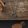 Wholesale Trendy Hollow Pine Tree Mountain Pendant Necklace Ancient Silver Zinc Alloy Jewelry Accessory For Boutique Resale