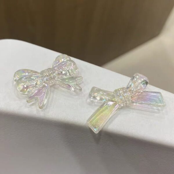 Wholesale Vintage Pearl Bow Charms, ABS Imitation Pearl DIY Phone Case Epoxy Resin Accessory