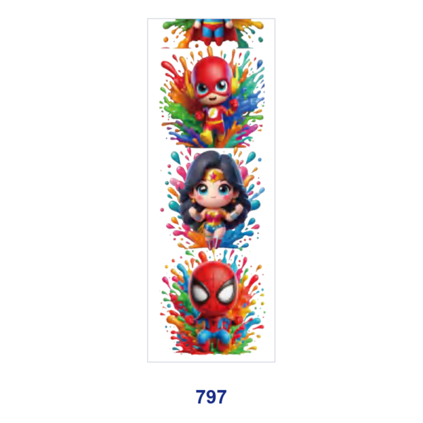 Wholesale 2/8/16pcs Color Splash Cartoon Hero & Character Art Print Pen and Bookmark Stickers UV DTF Wraps OLY Exclusive