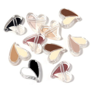 02# Double Color Love / 10 pieces/bag, see details for size