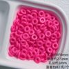 Wholesale Acrylic Donut Spacer Beads Pink Baking Paint Finish DIY Jewelry Phone Chain Accessory
