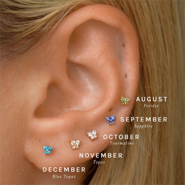 oly-b64935189fbba4a64fd934b052563b75 Wholesale Copper Butterfly Ear Studs With Zircon Screw Back Cartilage Piercing Trendy Women S Jewelry Accessory Fashion Gift For Boutique Resale