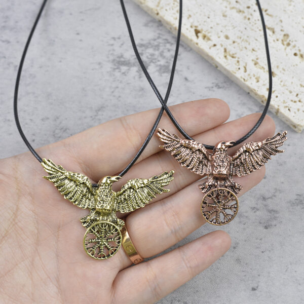 oly-b65a5c98666484312b4ceb5ea45614f9 Wholesale Vintage Crow Pendant Necklace Ancient Red Zinc Alloy Fashion Jewelry Accessory
