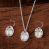 Wholesale Stylish Retro Oval Geometric Earrings And Necklace Set For Women Zinc Alloy Electroplated Fashion Accessory
