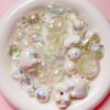Wholesale Electroplated Acrylic Loose Beads White Mixed Style for DIY Phone Strap Keychain Fashion Accessory Craft Supply