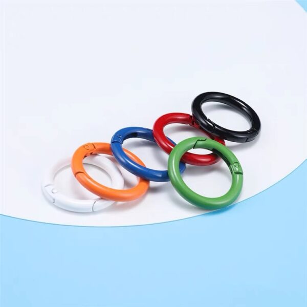 oly-b6d4f32bbaafa627a1f46ea6bcbc5123 Wholesale Colorful Baked Enamel Metal Spring Open Rings for DIY Jewelry Keychain and Phone Accessory