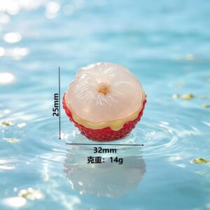 Simulated half-peeled lychee-red