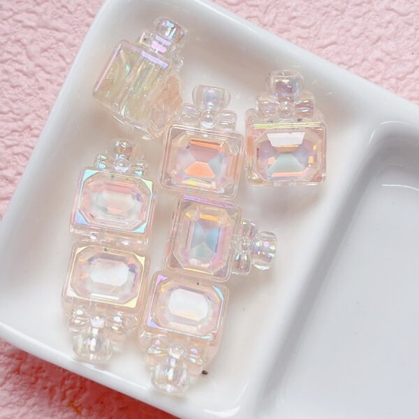 oly-b7be276249f0fcf84072f9282f974ad6 Wholesale Acrylic Perfume Bottle Beads Light Purple Transparent for DIY Phone Charm Keychain Bag Jewelry Making