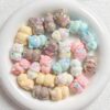 Wholesale Trendy 3D Cartoon Bear Resin Loose Beads UV Plated for DIY Phone Charm Keychain Jewelry Accessory