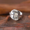 oly-b83114d5d7ef009aeb75a2a8b15d7a22 Wholesale Antique Silver Mountain Cedar Adjustable Ring Forest Peak Design Zinc Alloy Jewelry Trendy Gift Accessory