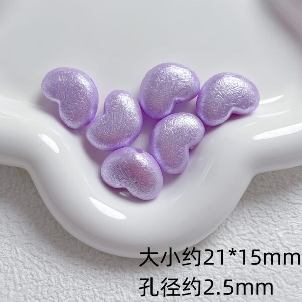 oly-b84baeda7727dc23d11540405d444bb6 Wholesale Heart Shape Pearlescent Acrylic Beads for DIY Phone Keychain Jewelry Making - Chic Gift Craft Supply