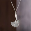 oly-b865b25c31b8b2eec9b49dd5b376a92c Wholesale Zinc Alloy Retro Ginkgo Leaf Pendant Earrings Necklace Set Trendy Jewelry Accessory For Everyday Wear