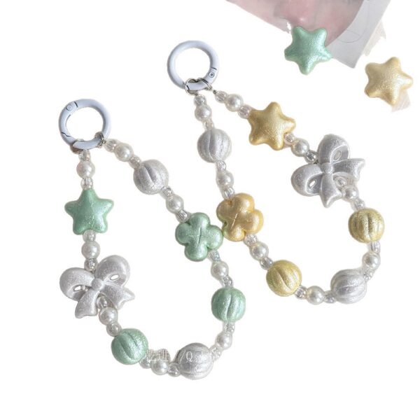 Wholesale Stylish Acrylic Beads for DIY Phone Charm, Cloud Star Bow Shapes, Light Pink, Jewelry Accessory