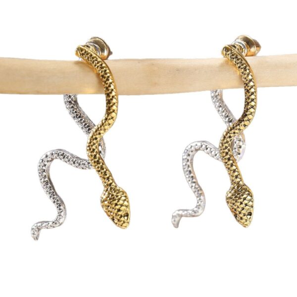 Wholesale Tone Cross Snake Earrings For Women Fashionable Commuter Jewelry Accessory