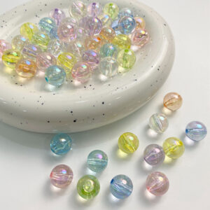 Wholesale Colorful Transparent Acrylic Round Beads 10mm DIY Craft Supplies for Jewelry Phone Chain Bag Charm Fashion Accessory Gift Resale