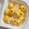 Wholesale Two-Tone Four Leaf Clover Acrylic Beads Oil Drip Painted Large Hole DIY Phone Charm Craft Supply