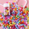 oly-b9389c14c3a8f92641de0e8d31b334fc Wholesale Frosted Candy Acrylic Star Loose Beads 100pcs DIY Jewelry Making Party Craft Supply