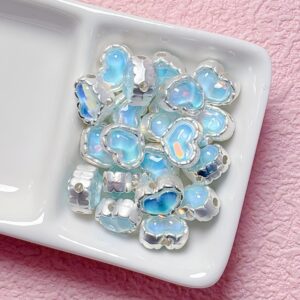 08-light blue heart / Sold by piece