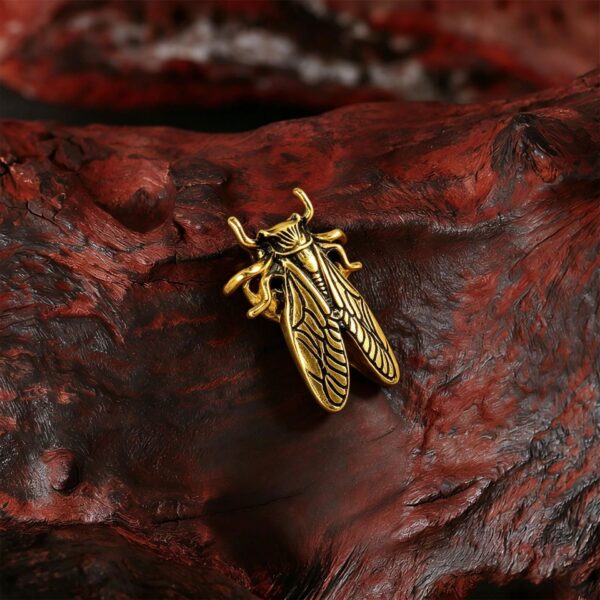 oly-b9cd21070f1f4ccd0a7f178b4a02064a Wholesale Vintage Gold Cicada Ring Insect Jewelry Fashion Accessory Adjustable Gift