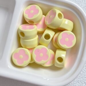 11-light yellow / Size is about 18mm, hole diameter is about 6mm