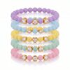 oly-b9f1aae18c14bdcc25748f37581da27d Wholesale Geometric Zircon Elastic Bracelet Colorful Matte Unisex Jewelry Accessory Gift For Everyday Wear And Boutique Resale