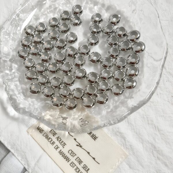 oly-ba53ff11852d143b97e28ecc209826e9 Wholesale DIY Jewelry Making Snake Bone Spacer Beads with Silicone Rings, Alloy Loose Beads for Bracelet Phone Strap, Boutique Resale Accessory
