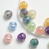 oly-ba7e42f59c9e37fdcd2a5e3c60c9bd53 Wholesale Beige Acrylic Fig-Shaped Loose Beads 16mm Fine Shimmer DIY Phone Chain Keychain Accessory, Boutique Resale