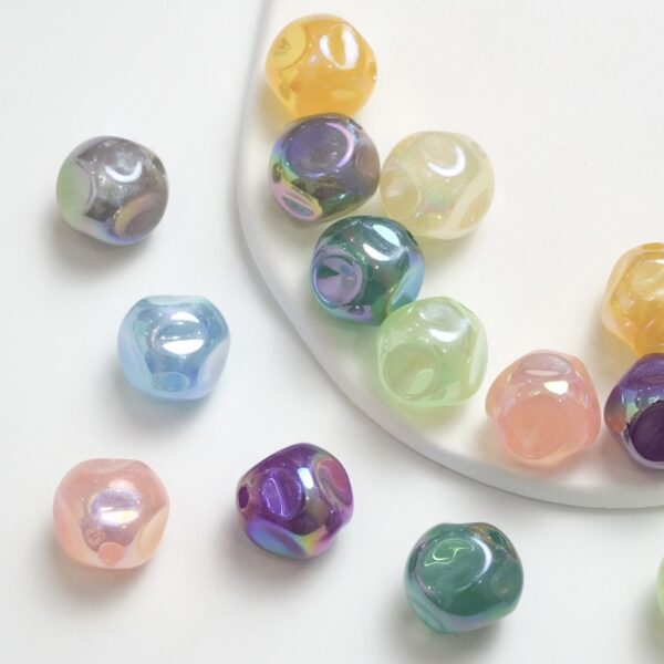 oly-ba7e42f59c9e37fdcd2a5e3c60c9bd53 Wholesale Beige Acrylic Fig-Shaped Loose Beads 16mm Fine Shimmer DIY Phone Chain Keychain Accessory, Boutique Resale