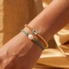 Wholesale Retro Flower Heart Beaded Bracelet Stainless Steel Woven Rope Vacation Style Unisex Fashion Accessory