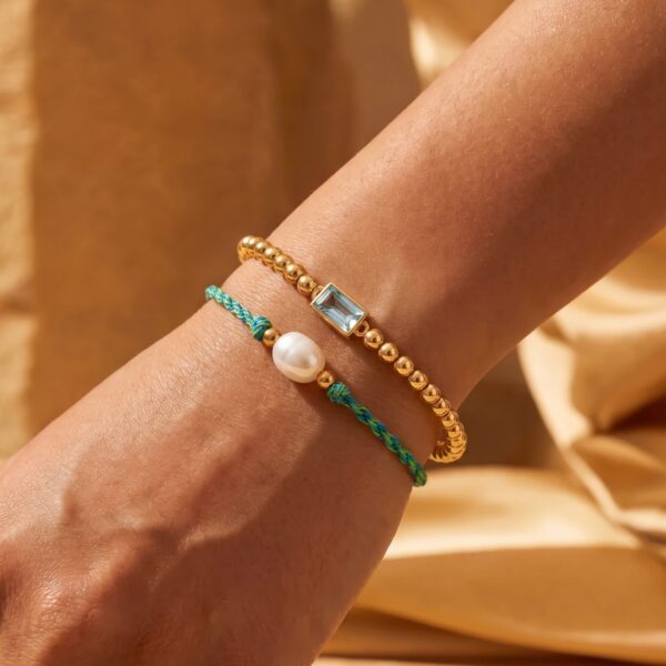 Wholesale Retro Flower Heart Beaded Bracelet Stainless Steel Woven Rope Vacation Style Unisex Fashion Accessory