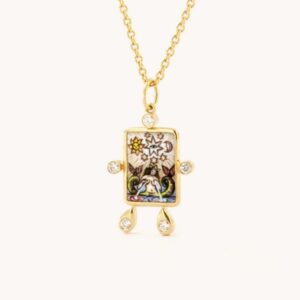 Eye star sun necklace