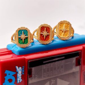 Wholesale Copper Red Bohemian Star Tarot Ring Adjustable Size Fashion Accessory
