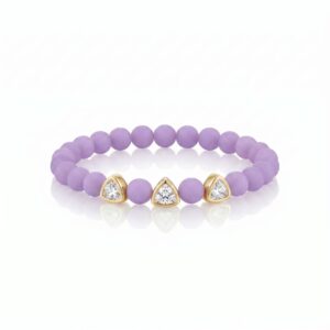 Purple triangular diamond bracelet