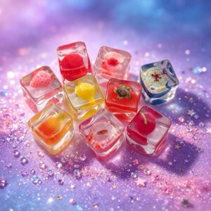 oly-bb52316455d237defa64c20f8ae82e5a Wholesale Resin Blueberry Ice Cube Keychain Pendant DIY Jewelry Accessory for Boutique Resale and Gift