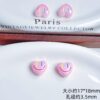 oly-bb804026b627dff5cab1db763fc691d5 Wholesale Colorful Fun Acrylic Loose Beads Pink Love Face DIY Jewelry Making Accessory for Resale