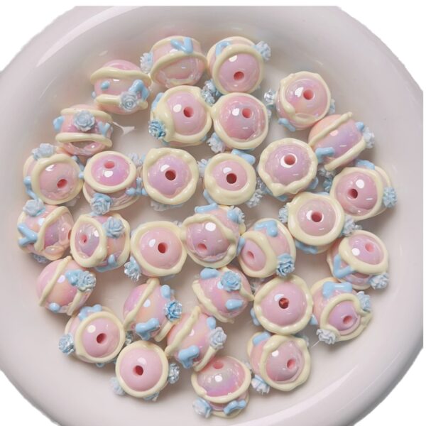 oly-bbfdaca5fdb59fb660c5724b94a566e8 Wholesale Trendy Hand Painted Macaron Acrylic Loose Beads 16mm for DIY Jewelry Bag Charm Phone Chain