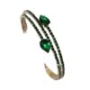 oly-bc0d4817a37e089b96b096c8a0a40a75 Wholesale Love Theme Rhinestone Bangle Bracelet Silver Electroplated Open Cuff Jewelry Accessory For Everyday Wear