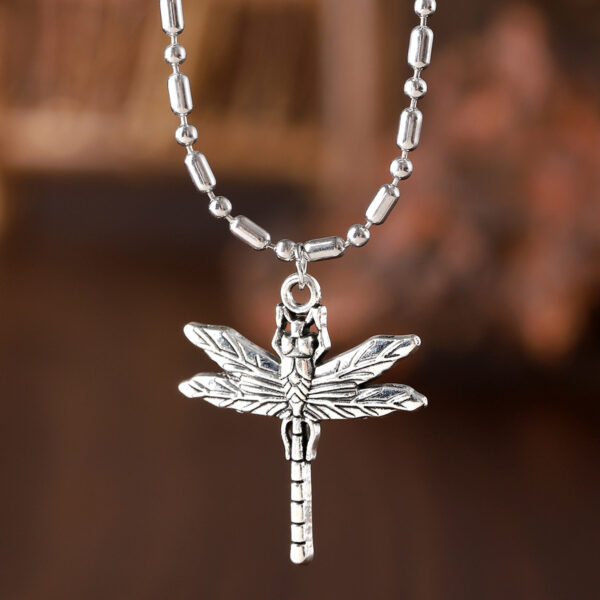 oly-bc3fb349ecb1b3ea3dc2e3132e84e8e6 Wholesale Vintage Dragonfly Pendant Necklace Punk Style Antique Silver Alloy Fashion Jewelry Accessory For Resale
