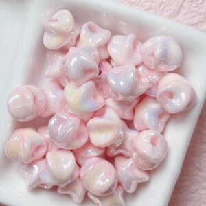 02-light pink / The size is about 12mm, the hole diameter is about 3mm (sold by piece)