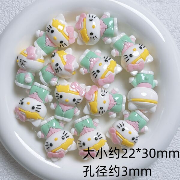 oly-bc7f52c845e7a736f8859672cb6dead2 Wholesale Silicone Beads UV Plated 3D Standing Cat Charms for DIY Phone Chain Jewelry Accessory