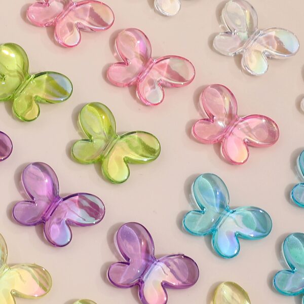 oly-bcc680d971fb582c27ab0770b0ce29f3 Wholesale Chic Iridescent Butterfly Acrylic Beads for DIY Earrings Necklace Jewelry Accessory Making