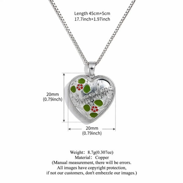 oly-bcfc622d3bae741e8b752a82cf277c24 Wholesale Vintage Heart Locket Necklace Stainless Steel Engraved Floral Design Chic Gift For Everyday Wear