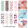 Wholesale 2/8/16pcs Vintage Cartoon Mouse Star Theme Print Pen and Bookmark Stickers UV DTF Wraps OLY Exclusive