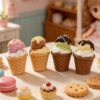 oly-bd2d4f86fe3a9f925ddde97badb3a450 Wholesale Resin Ice Cream Cone Ornament Rainbow Shattered Purple DIY Jewelry Accessory Bag Charm Keychain