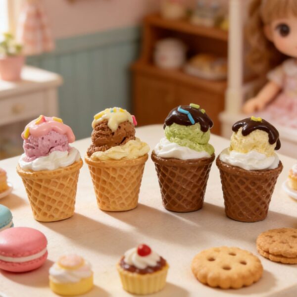 oly-bd2d4f86fe3a9f925ddde97badb3a450 Wholesale Resin Ice Cream Cone Ornament Rainbow Shattered Purple DIY Jewelry Accessory Bag Charm Keychain