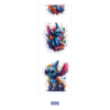 Wholesale 2/8/16pcs Paint Splash Fantasy Creature & Block Figure Print Pen and Bookmark Stickers UV DTF Wraps