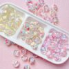 Wholesale Cute Hand Painted Cartoon Flower Acrylic Beads for DIY Bracelet Necklace Phone Chain Bag Charm Accessories