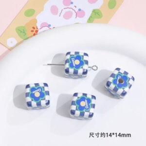 09-Blue Flower / 14mm (sold per unit)