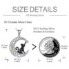 oly-bdcfae5e694cd66b74732a0f77889798 Wholesale Cute Cat Moonstone Pendant Necklace For Women Silver Tone Alloy Chain Fashion Jewelry Accessory Everyday Layering Piece