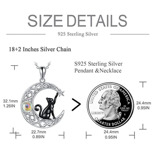 oly-bdcfae5e694cd66b74732a0f77889798 Wholesale Cute Cat Moonstone Pendant Necklace For Women Silver Tone Alloy Chain Fashion Jewelry Accessory Everyday Layering Piece